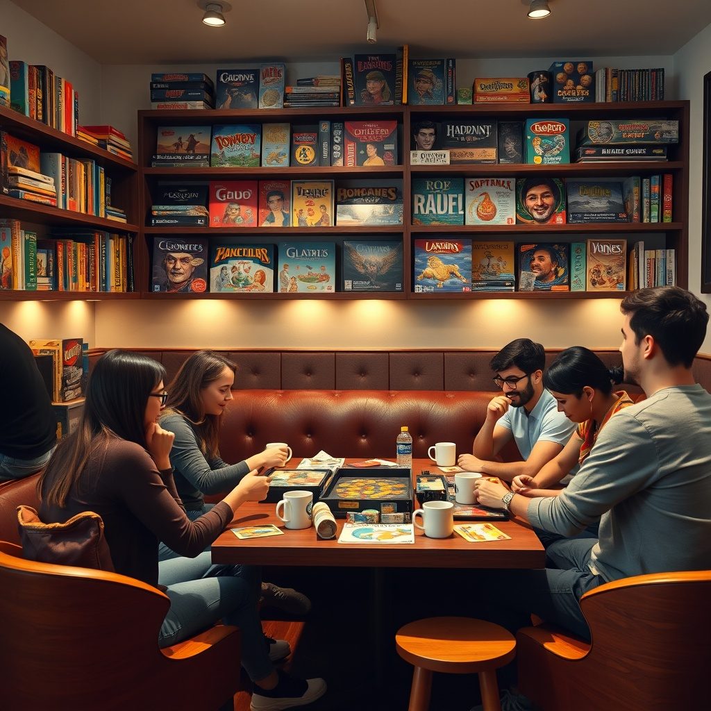 Mukautettu pelipöytä Board Cafessa